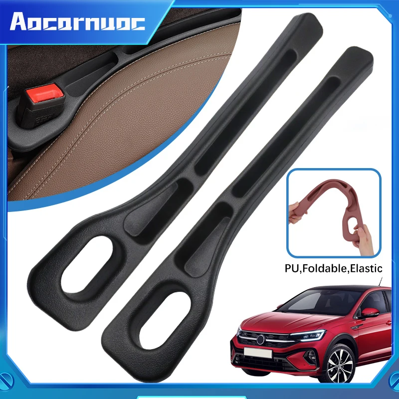 2Pcs For Volkswagen VW Taigo Tiguan Polo T-Cross Touran T-Roc Car Seat Gap Filler Between Seats Decoration Interior Accessories