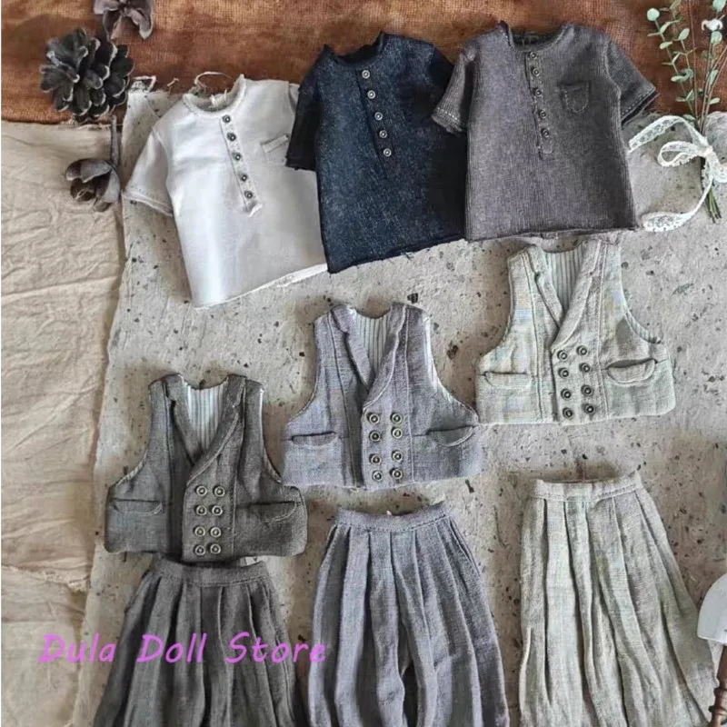 

2026 Dula Doll Clothes Spring Retro cotton and linen set Blythe Landazz Landoudou ob24 ob22 Doll