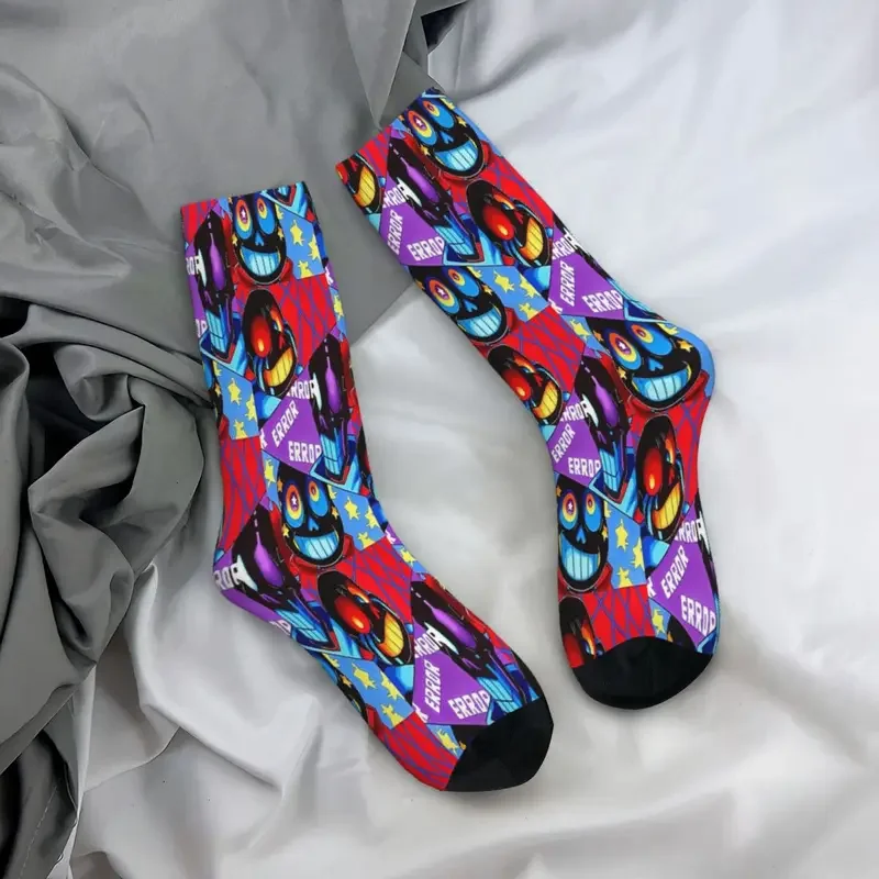 Y2K errores Undertale Frisk Flowey Toriel Sans Papyrus Calcetines para hombre y mujer, medias de invierno, Hip Hop