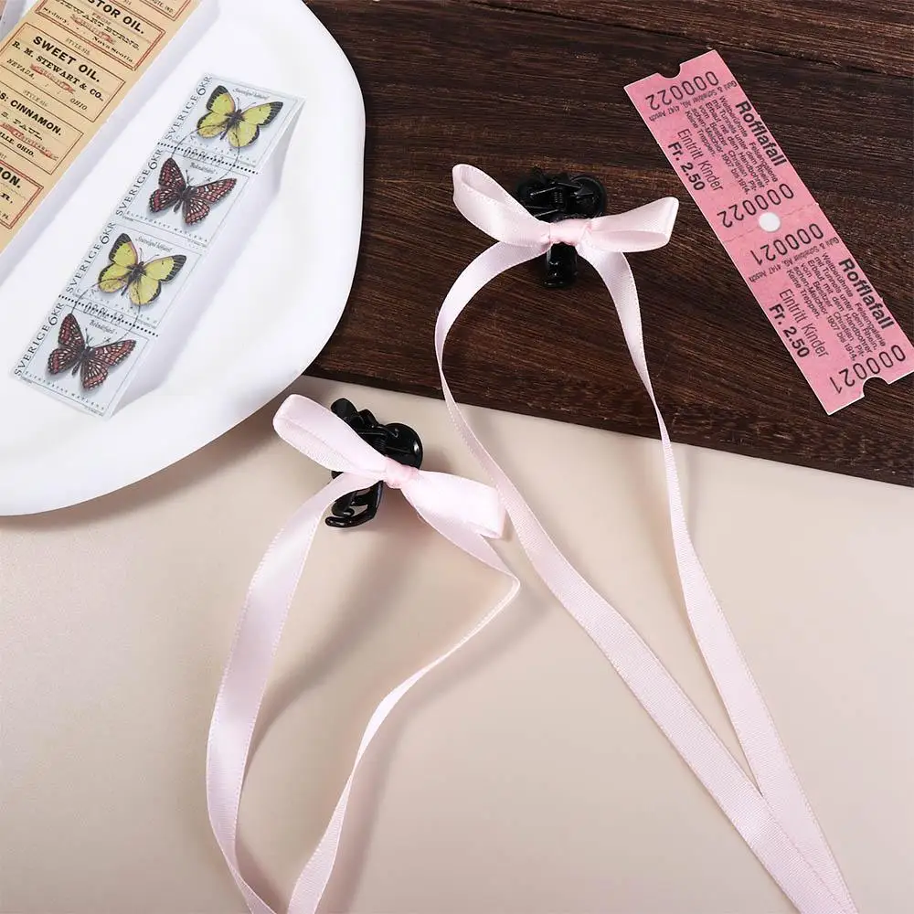 Geometry Shape Braiding Hair Tool Mini Grab Clip Small Hair Claw Balletcore Bow Hairpin Girl Hair Clip Korean Style Headwear