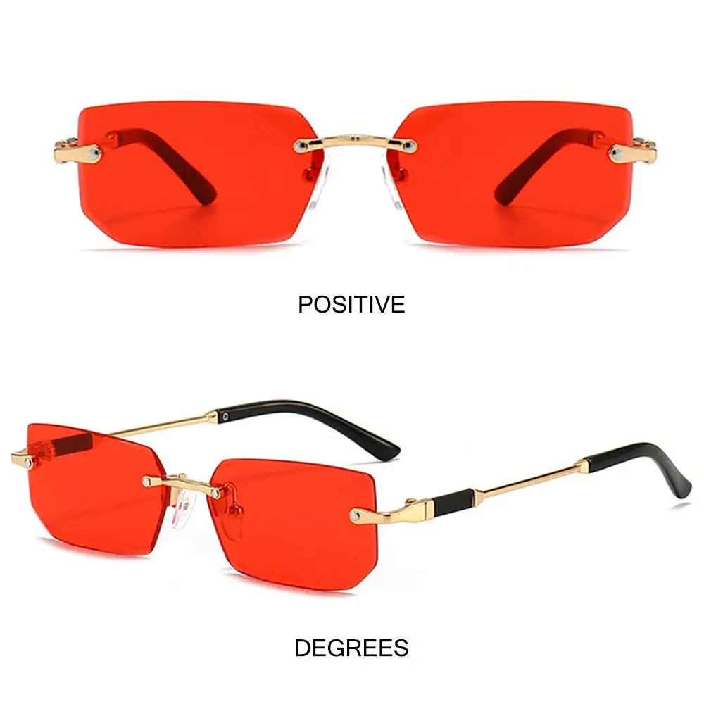 Uv400 randlose rechteckige sonnenbrille mode y2k rahmenlose sonnenbrille für frauen und männer – Detail 19