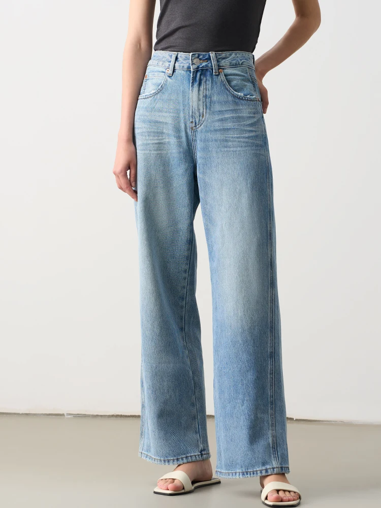 

VDH Studio High Waist Wide Leg Jeans Women's Comfortable Slimming Denim Pants Spring Autumn Pear ape Straight Tube Pants