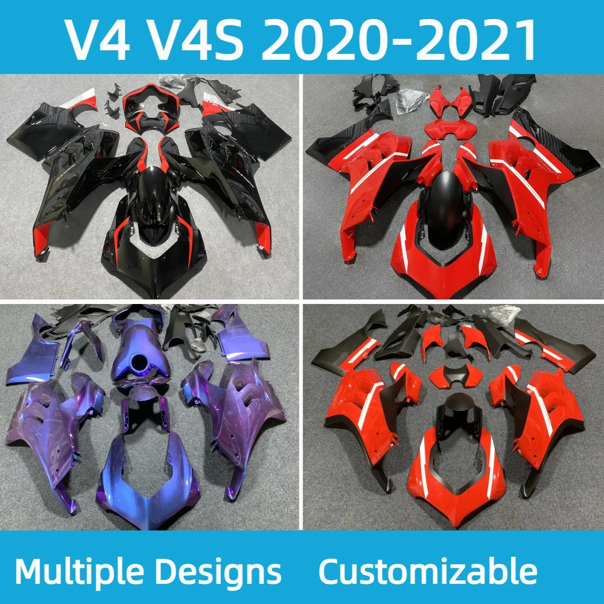 

For Ducati V4 2020 2021 Motorcycle Fairings V4S 20 21 100% Fit Full Aftermarket Bodywork Fairing Kit