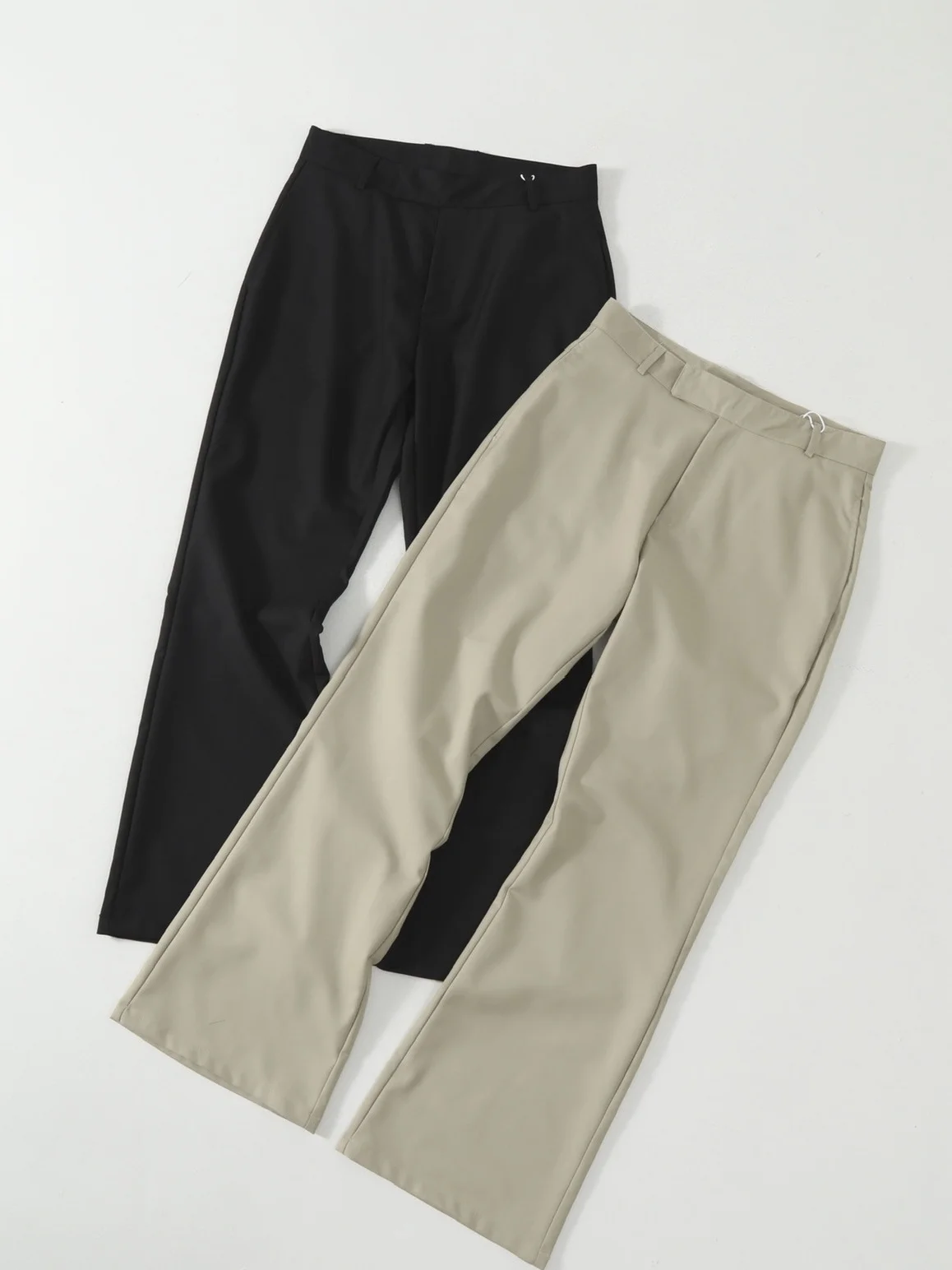 

Cleanfit American Deconstructed Drapey 517 Micro Flared Silhouette Casual West Pants Couple Style Straight Leg Long Trousers