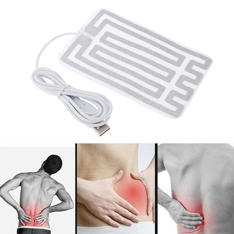 

8*13cm Electric Heat Mat Winter Warm Waist 5V Carbon Fiber Heating Pad USB Film