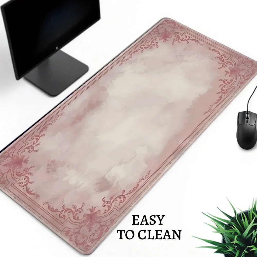 Macaron kleur ontwerp muismat rubber antislip computer desktop pads dik toetsenbord PC accessoires anime thema roze