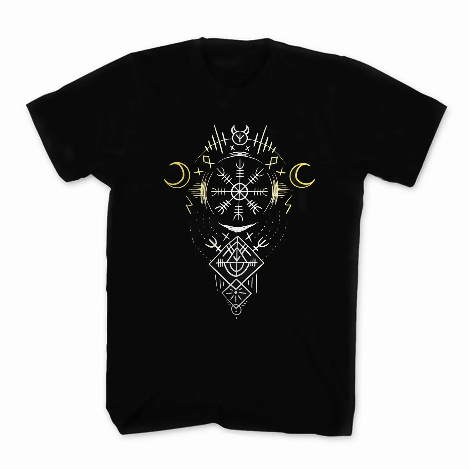

Norse Symbol Shield Vegvisir Rune T-Shirt 100% Cotton O-Neck Summer Short Sleeve Casual Mens T-shirt Size S-3XL