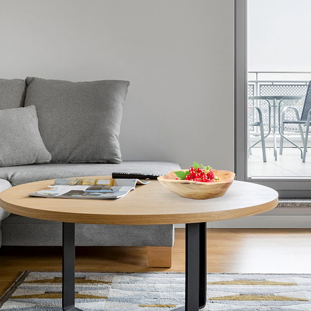 

Wooden Fruit 15 19cm Creative Tray Living Room Hotel Fruit Tray Restaurant Decor Wood Dish Kitchen Bar Serving
