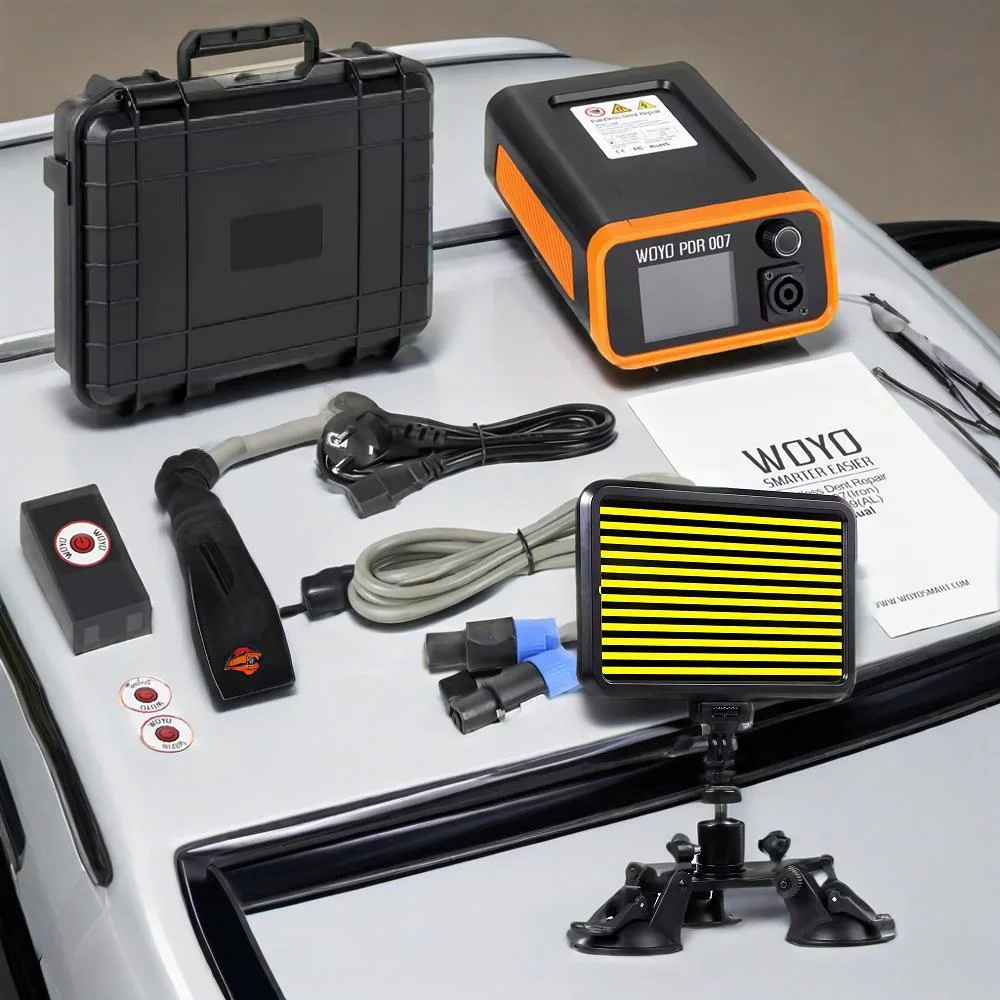 

Car Dent Repair Kit PDR007 with PDR010 PDR Light Dent Removal Kits Sheet Metal Repair Tools
