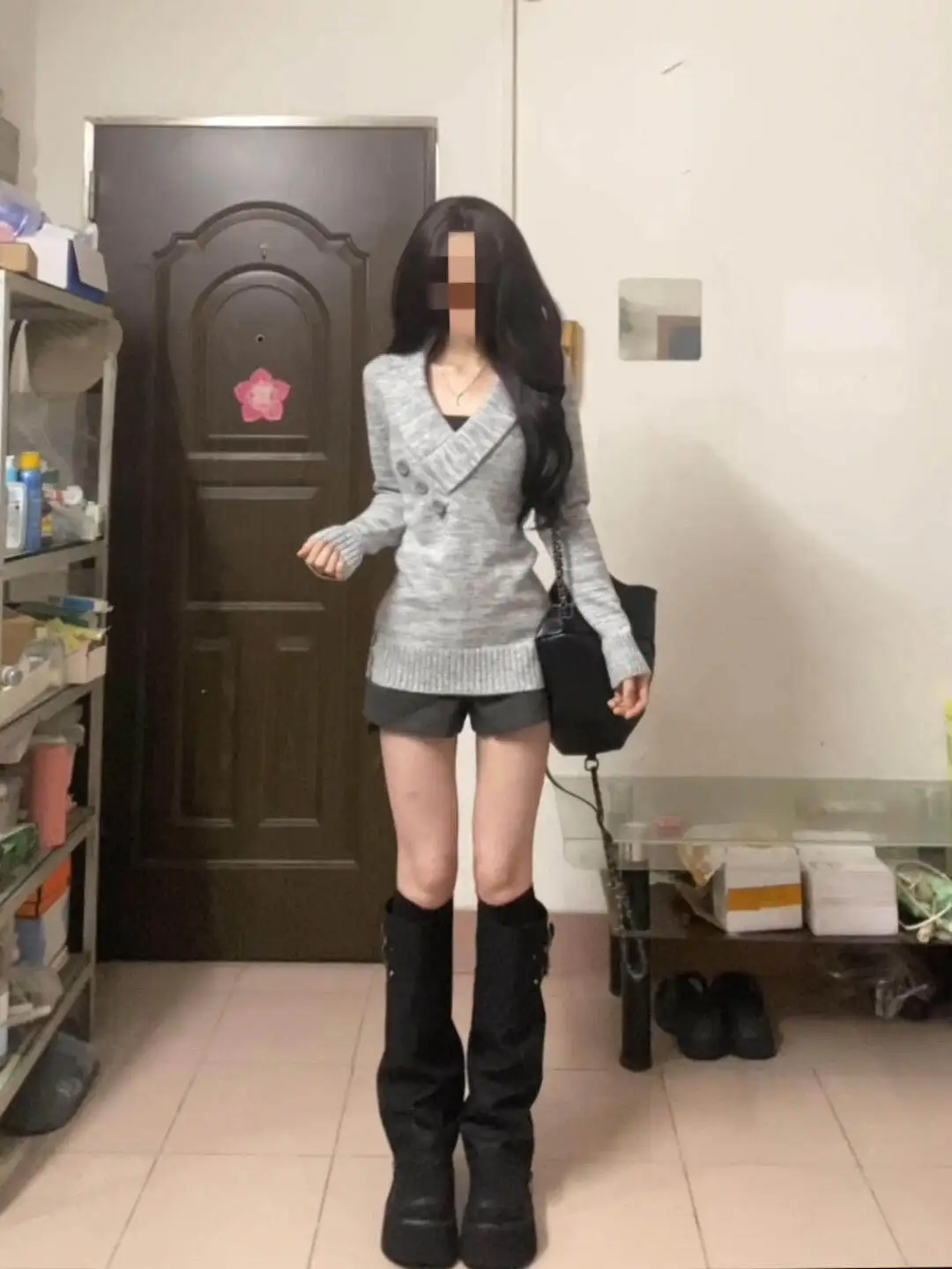 

Вязаный облегающий свитер с V-образным вырезом в корейском стиле, теплый зимний базовый слой для женщин, модная повседневная трикотажная одежда