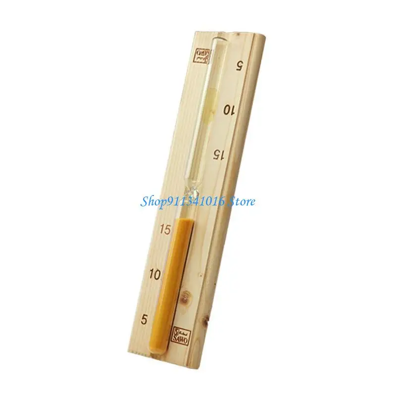 Portable Wooden Sauna Hourglass Wall Mounted Rotating 15mins Clock Timer