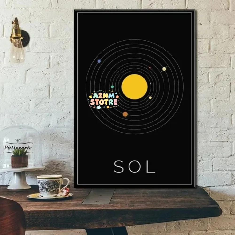Planets Solar System Galaxy Universe Posters and Prints Canvas Painting Modern Home Living Room Bedroom Decoration Wall Art