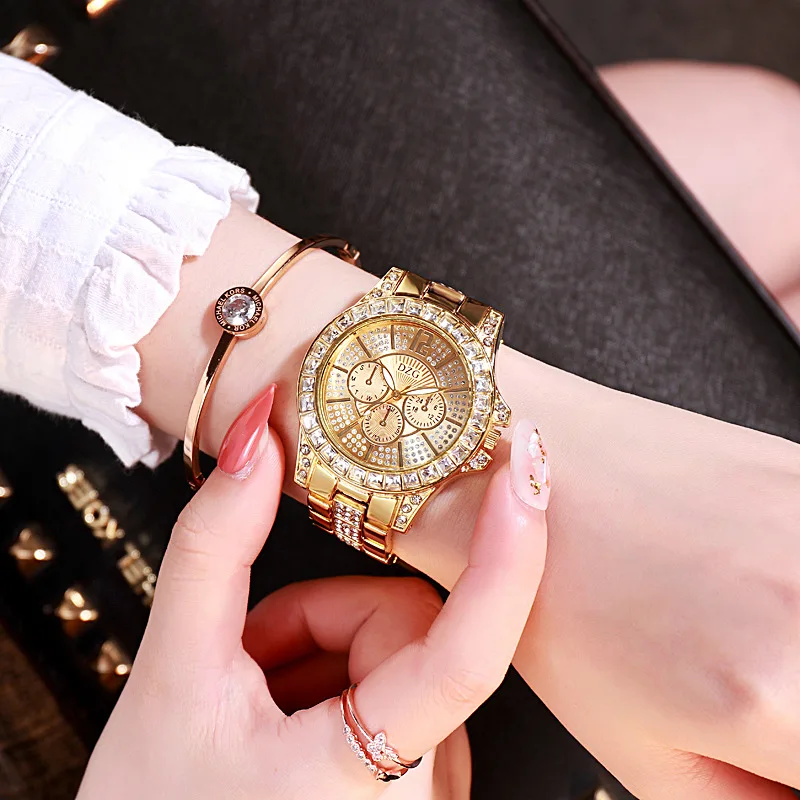 

Fashion Women Diamond Watch Ladies Watches Luxury Brand Ladies Casual Women Bracelet Crystal Quartz Wristwatch Relogio Feminino