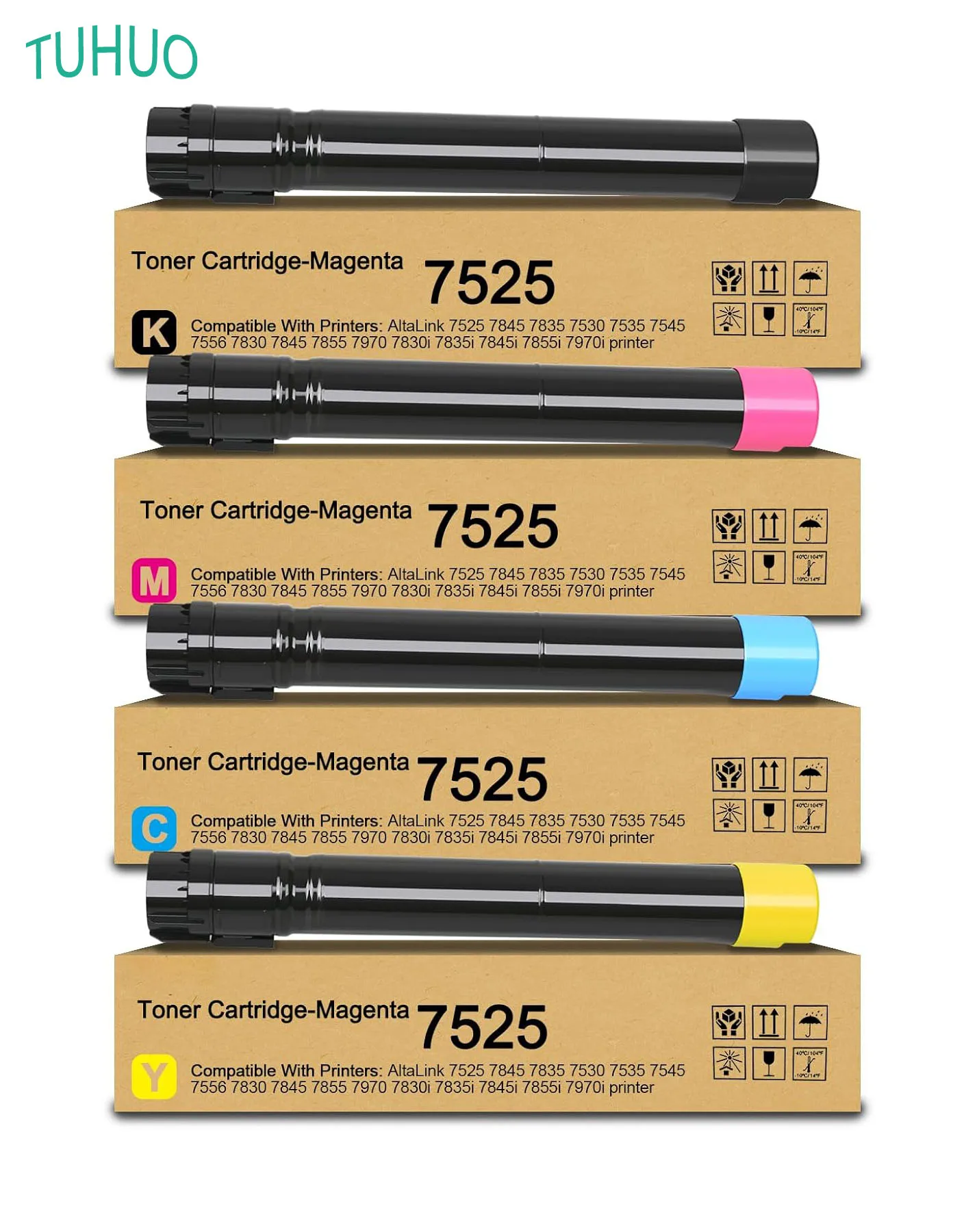

4PCS/1 Set Toner Cartridge For Xerox WC 7525 7530 7535 7545 7556 7830 7835 7845 7855 7970 Compatible Copier BK:450g