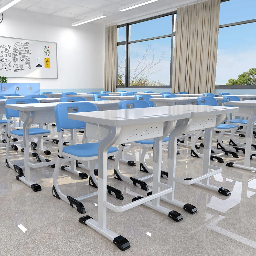 Furniture suits height adjustable High school college classrooms furniture classroom desk and chair