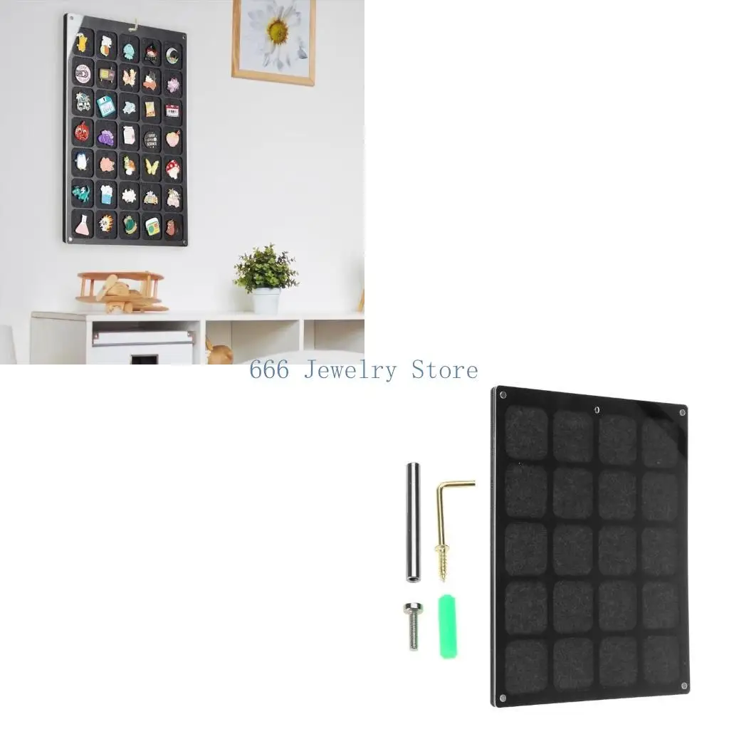 

F2TD Pin Collections Display Organizers Board Acrylic Brooch Pin Storage Box for Commemoratives Lapel Pin Enamels Ribbons