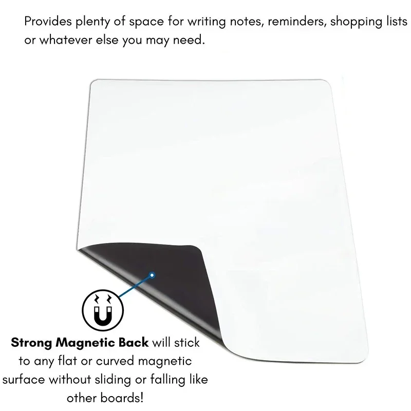 A3+A4 Magnetic Dry Erase Board Fridge Markers WhiteBoard Sheet Kitchen Erasable Flexible Refrigerator Magnet Memo Grocery List image 3