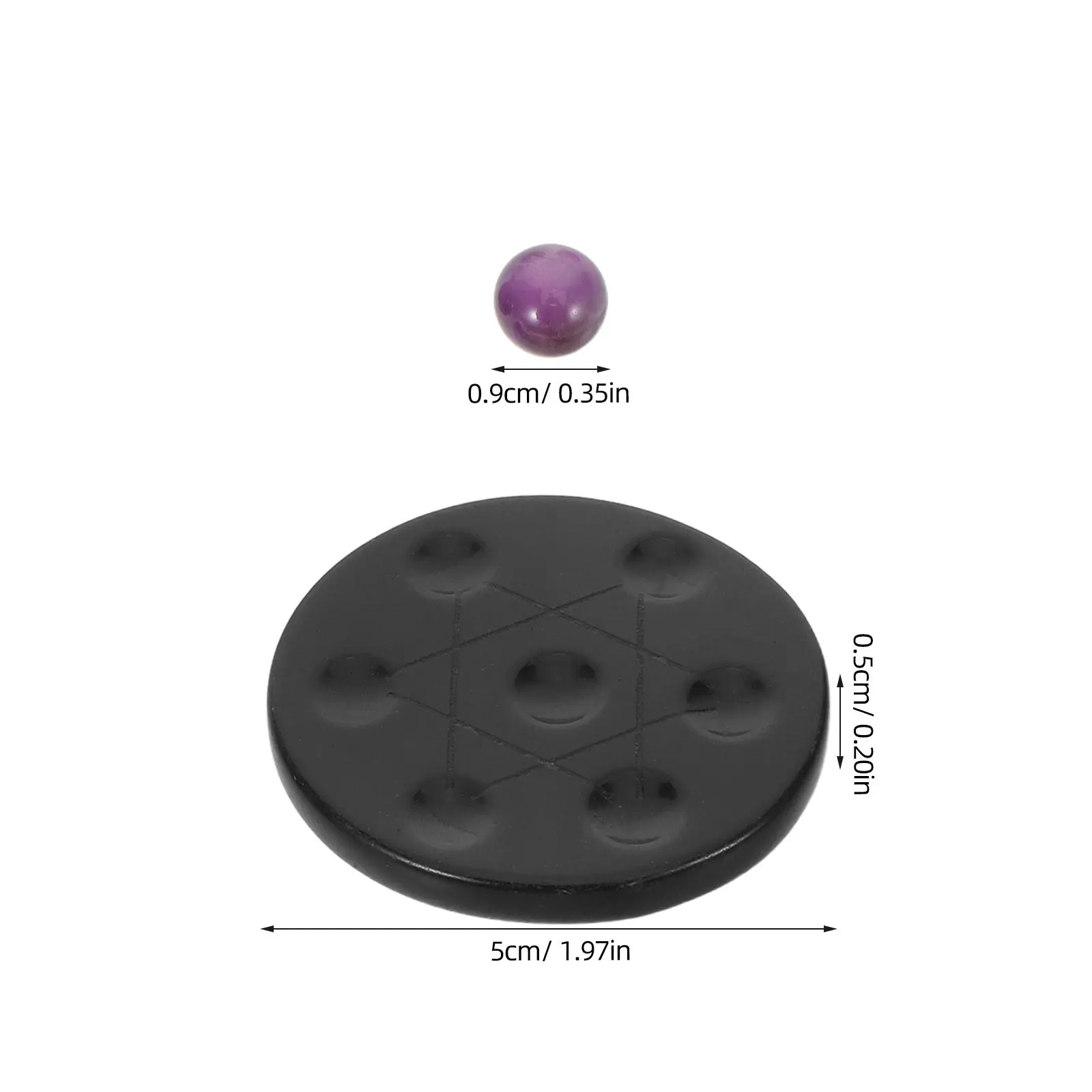 1Set Crystal Seven-Star Array Ball Feng Shui Desktop Decoration Mini Amethyst Crystal Ornament for Home Office Living Room
