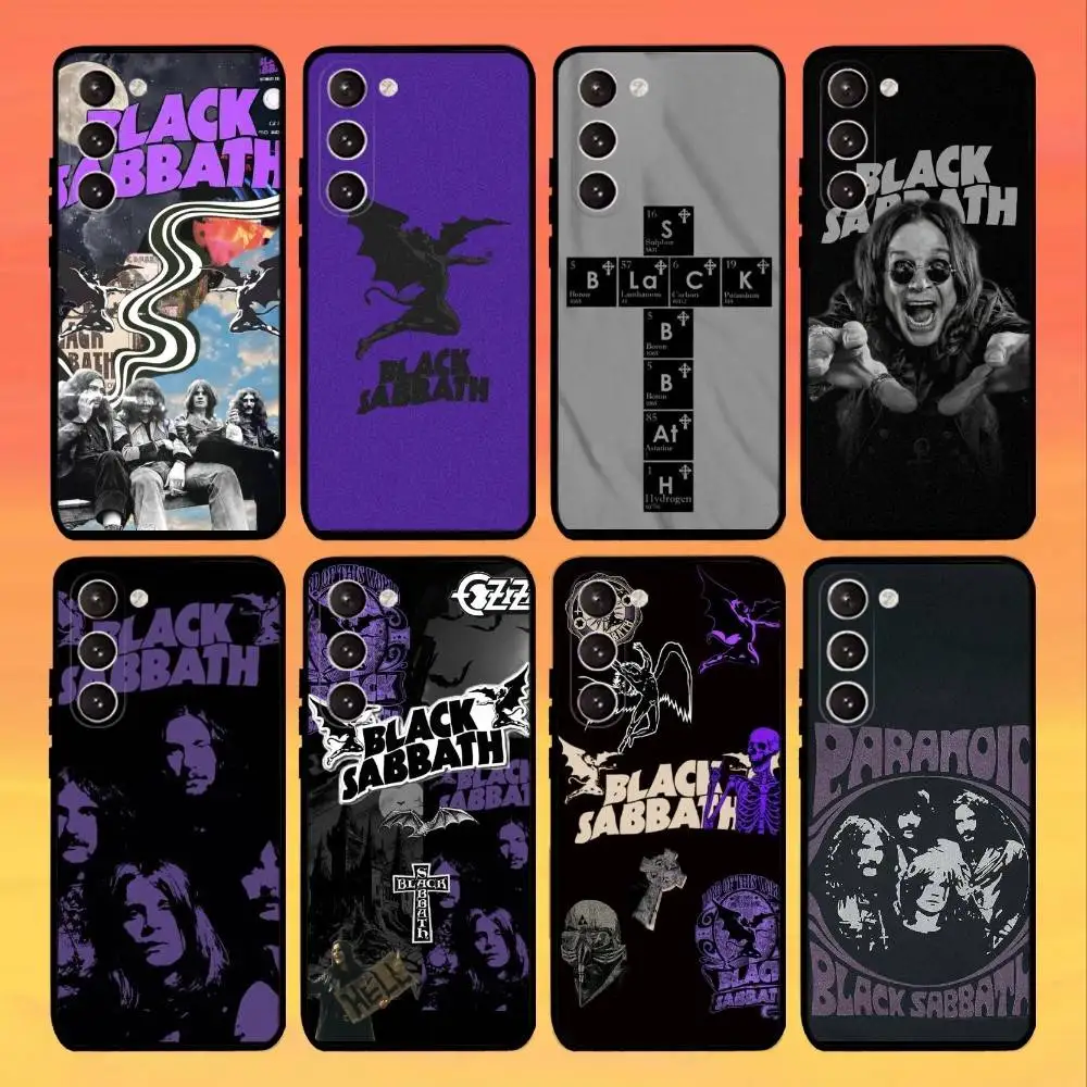

B-Black S-Sabbath Heavy Metal Band Phone Case For Samsung Galaxy A73,A72,A71,A70,A53,A52,A51,Others Soft Black Cover