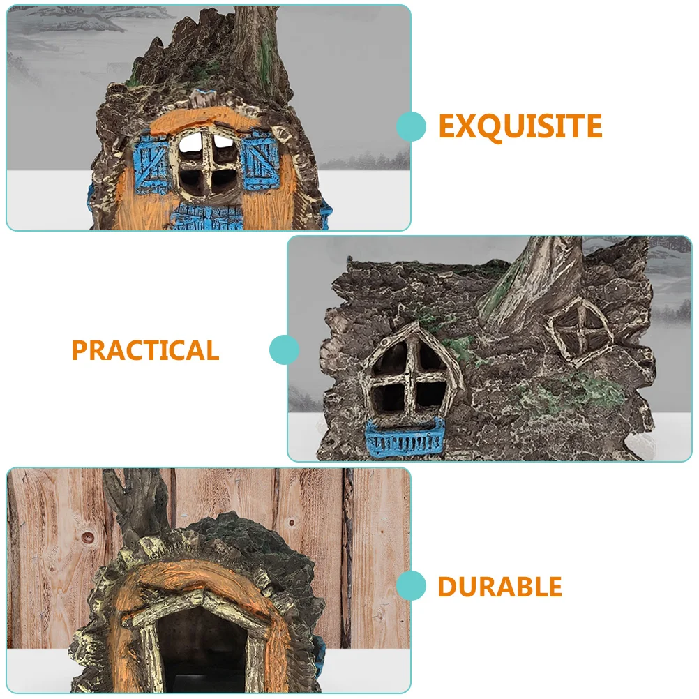 

Fish Tank Landscape Decor Shrimp Breeding Aquarium Cave Underwater Hideaway Resin Material Safe for Pets Easy to Clean