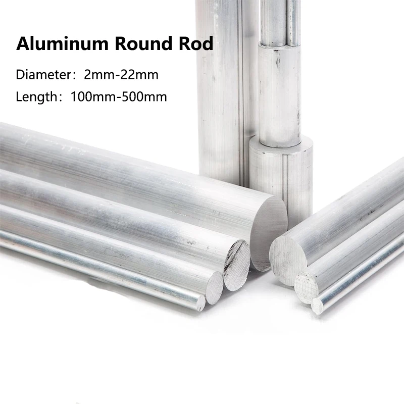 1/5pcs Aluminum Rod,Diameter2-180mm, Aluminum Round Bar,Good Electroplating Properties, Anti-Corrosion