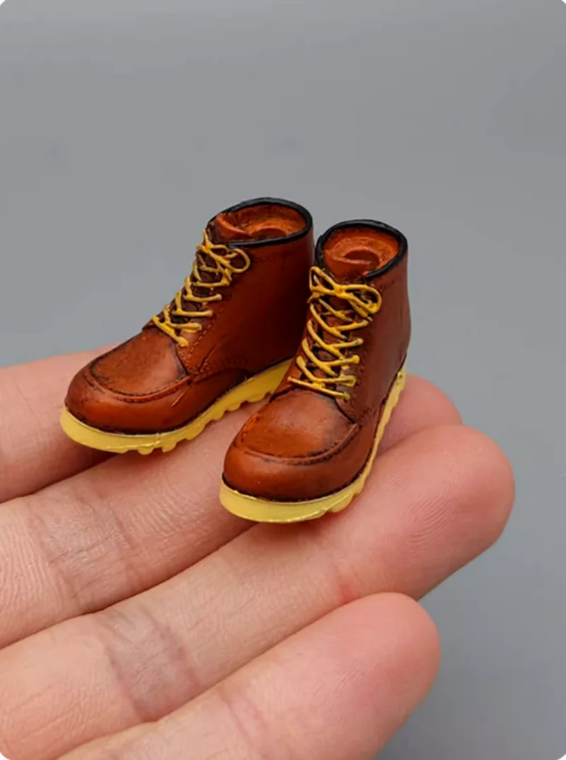 1/12 Male Soldier Combat Shoes Boots Model for 6'' romankey GW