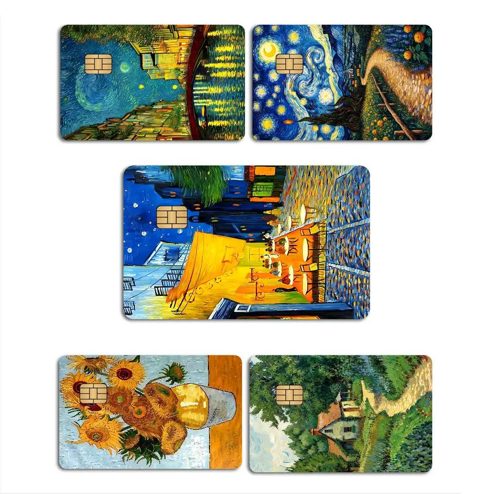 Vincent Van Gogh Collection Paintings Anime Young Creidt Card Debit Card Sticker Film Case Front Tape for Small Big Chip No Chip
