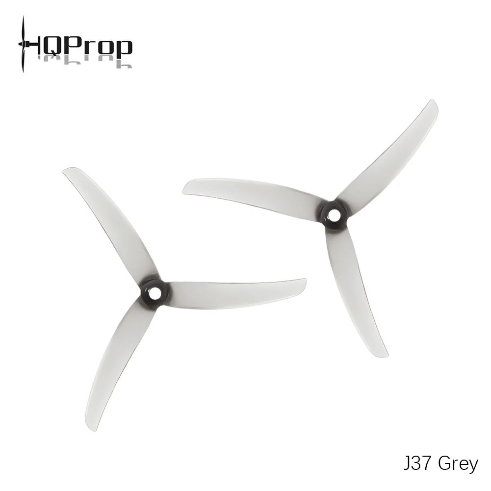 4PCS/20PCS HQ Juicy Prop J37 4.9X3.7X3 Grey CW CCW 4.9 inch 3blade Poly Carbonate Propeller For FPV RC Racing Drone Spare Parts