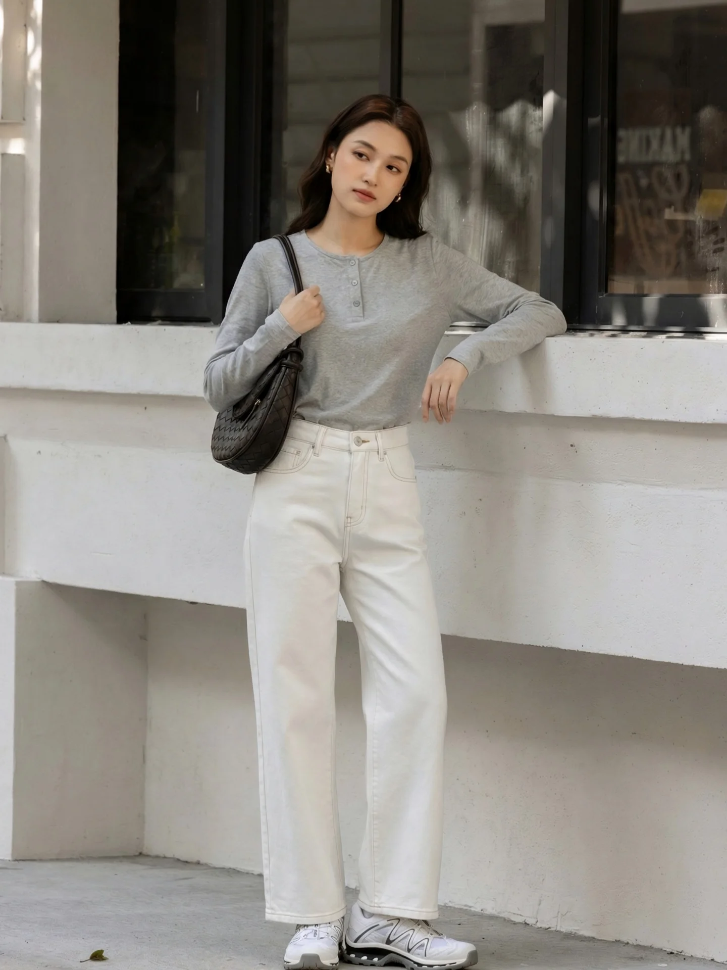 

Джинсы Zone Liu летние тонкие бежевые из денима, простые, прямого кроя, женские повседневные брюки-кюлоты (9/10 длины)