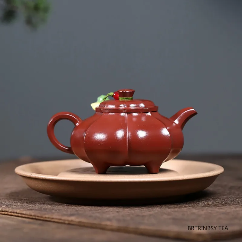 Yixing Purple Clay Teapot Household Creative Handmade Tea Pot Raw Ore Dahongpao Beauty Kettle Chinese Zisha Teaware 140ml