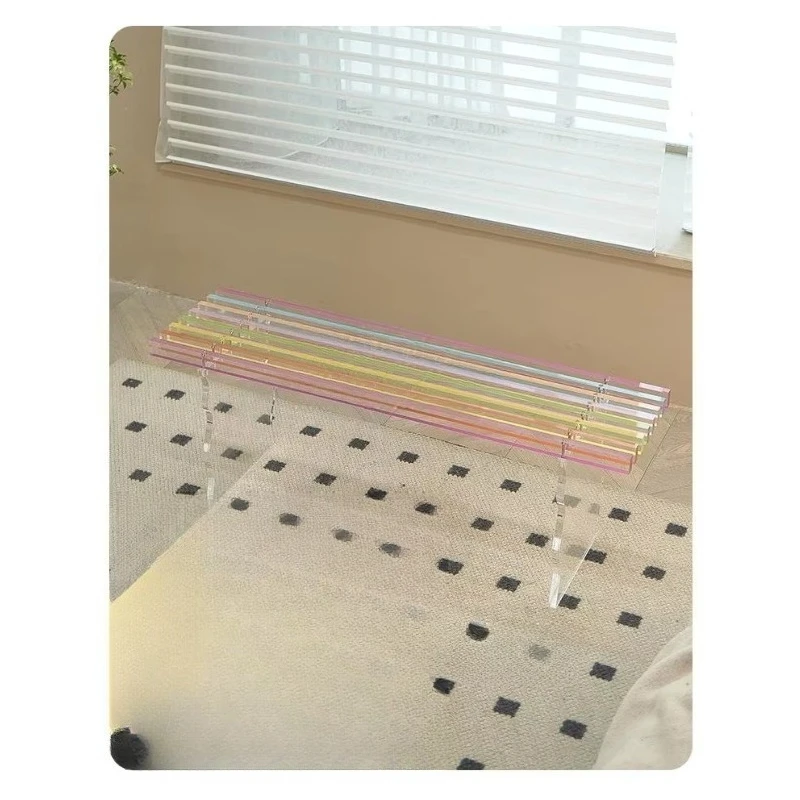 New creative rainbow bench home door shoe changing stool clothing store acrylic chair