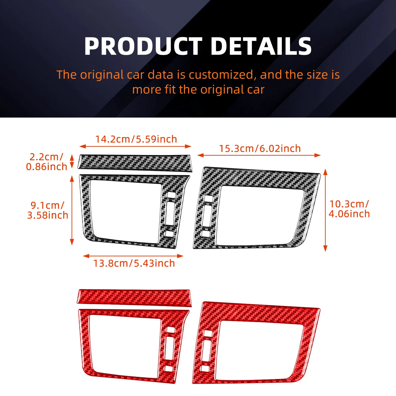 For Lexus CT200 2011-2017 Center Console Both Sides Air Outlet Frame Interior Car Decorative Protective Trim Car Accessories
