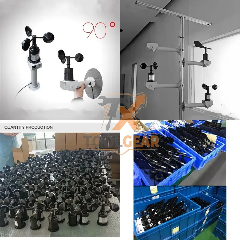 2026hotsale* Carbon Fiber Measuring RS485 Wind Cup Anemometer 0-5V 4-20mA Output Wind Speed Meter with Direction Sensor