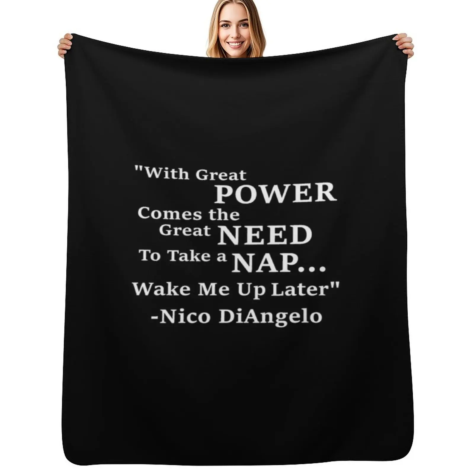 

Nico DiAngelo Quote Throw Blanket Thermal Flannels Furrys Blanket