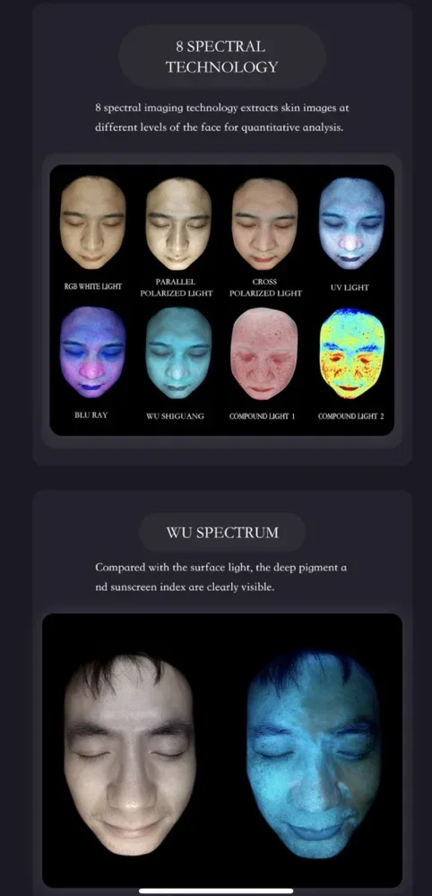 Face Skin Diagnostics Analyzer Facial Tester Scanner Magic Face Mirror Device Skin Analysis Machine Skin Analyzer