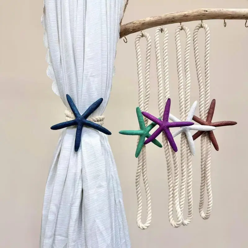 نجم البحر رباط للستائر حبل الستائر عوائق التعادل غرفة ديكور الشمال غرفة نوم زينة الستار العائق #3