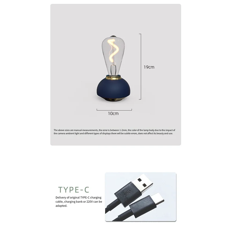 Glass Table Lamp LED Touch Table Lamp Dimmable Table Lamp For Indoor Decor Study Bedroom Table Lamp Easy Install White