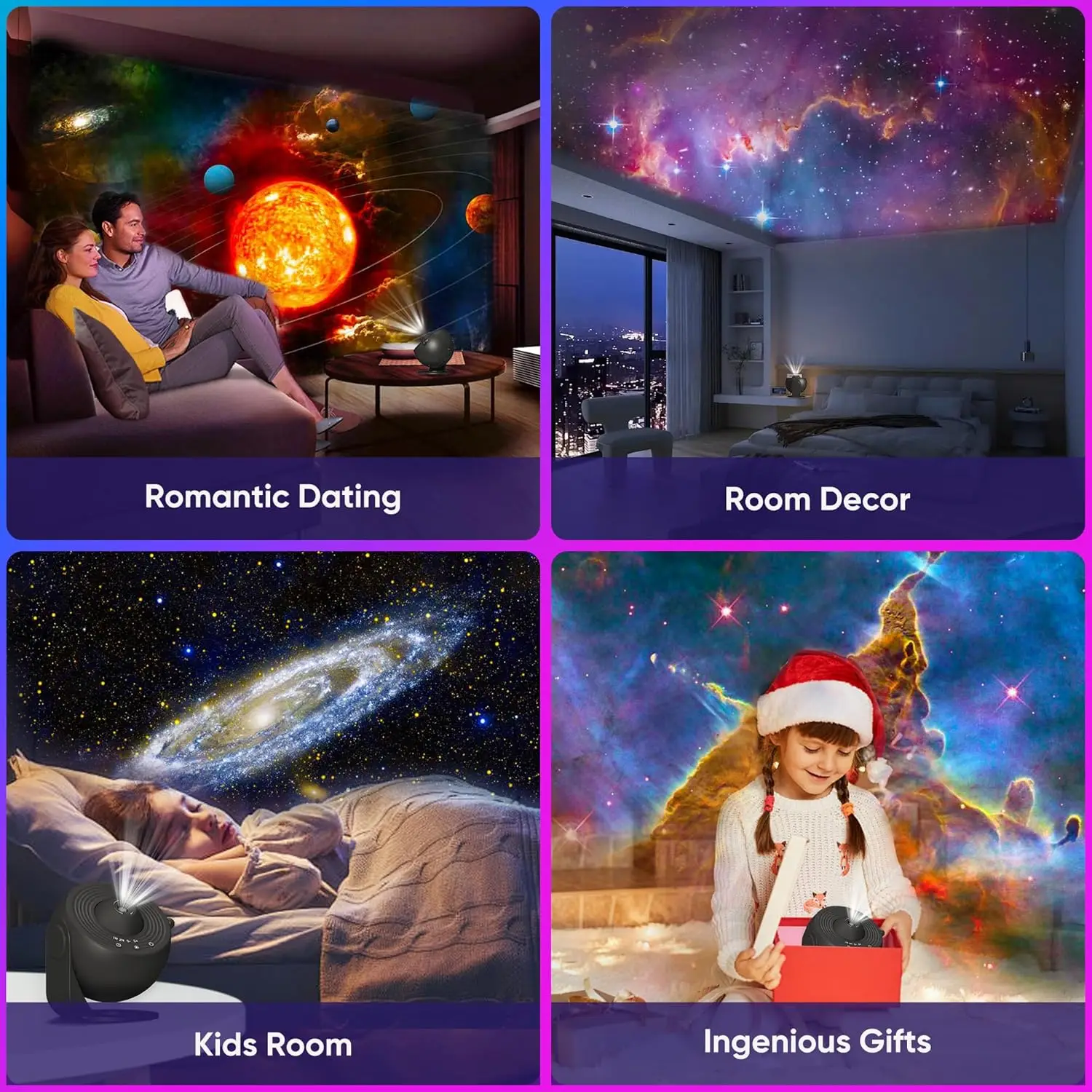 13 In 1 Planetarium Star Projector HD Image Area LED Night Light,4K 13 Film Discs,360° Rotate 1/2h Timer for Kids&Adults Bedroom