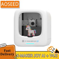 AOSEED X-MAKER JOY AI + V4.0 3D Printer, 260℃ Nozzle Temperature, 300mm/s Print Speed, Wi-Fi & App Control, 120x120x120mm