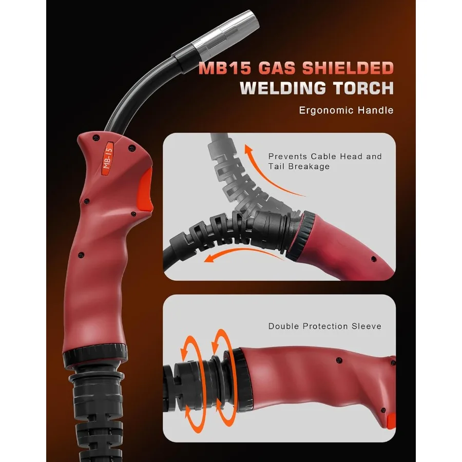 250A MIG Welder 110V 220V 8in1 Synergic Control Gas MIG Gasless Flux Core MIG Single Pulse MIG Lift TIG Stick 2T 4T Spot for Au