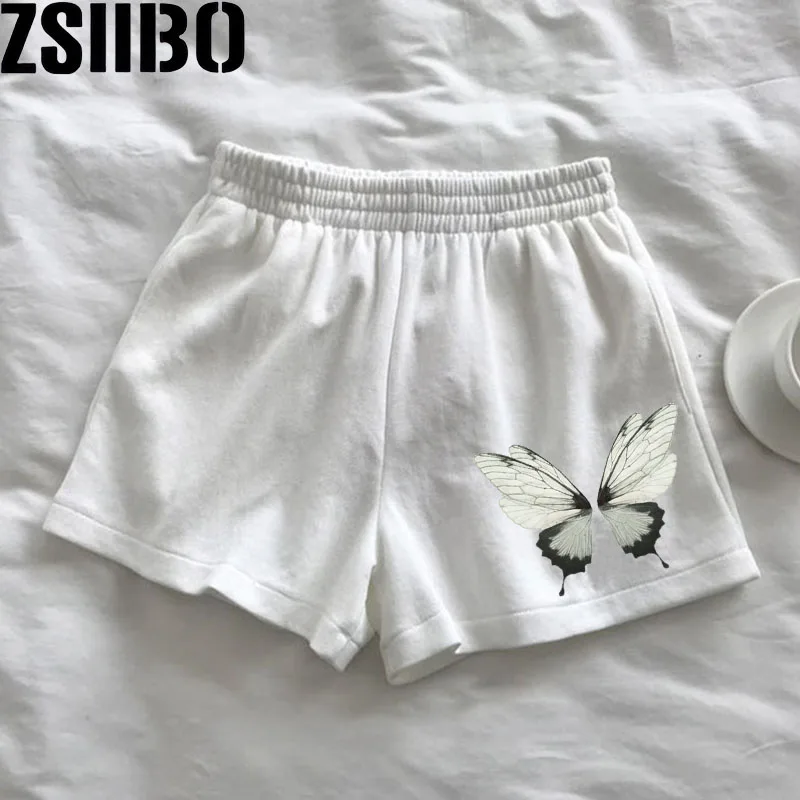 Summer New Leisure Fashion Sports Shorts Street Y2k Casual Shorts Chinese Style Minimalist Mountain Range Christian Angel