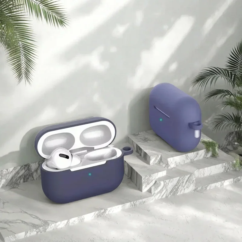 حافظة حماية لهاتف AirPods Pro مصنوعة من السيليكون بلون جديد وسماعة رأس بلوتوث Apple غطاء حماية ناعم