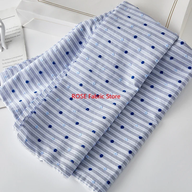 Striped Jacquard Cotton Fabric For skirt, tops, tabletop, pillowcase, headbands, doll clothes sewing