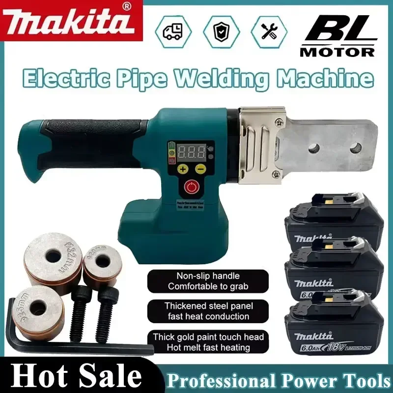

Аккумуляторный аппарат для сварки труб Makita, паяльник для PPR/PE, для пластиковых труб, нагревательный инструмент для термоплавления, для аккумулятора 18В