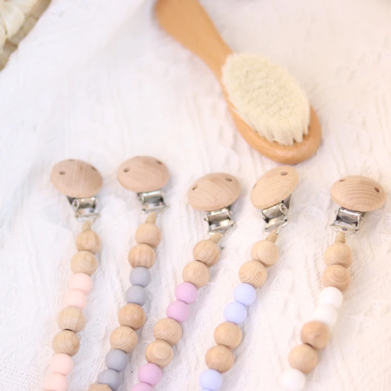 Baby Schnuller Clips Halter Silikon Beiß kette Beißring für Baby Säugling Fütterung Schnuller Kette Pflege Neugeborenen Zubehör