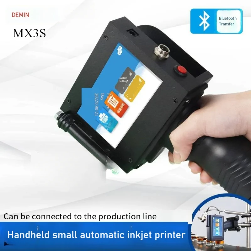 

MX3S Handheld Mini Automatic Inkjet Printer Production Date Counting Marking Batch Number Packaging Coding Machine