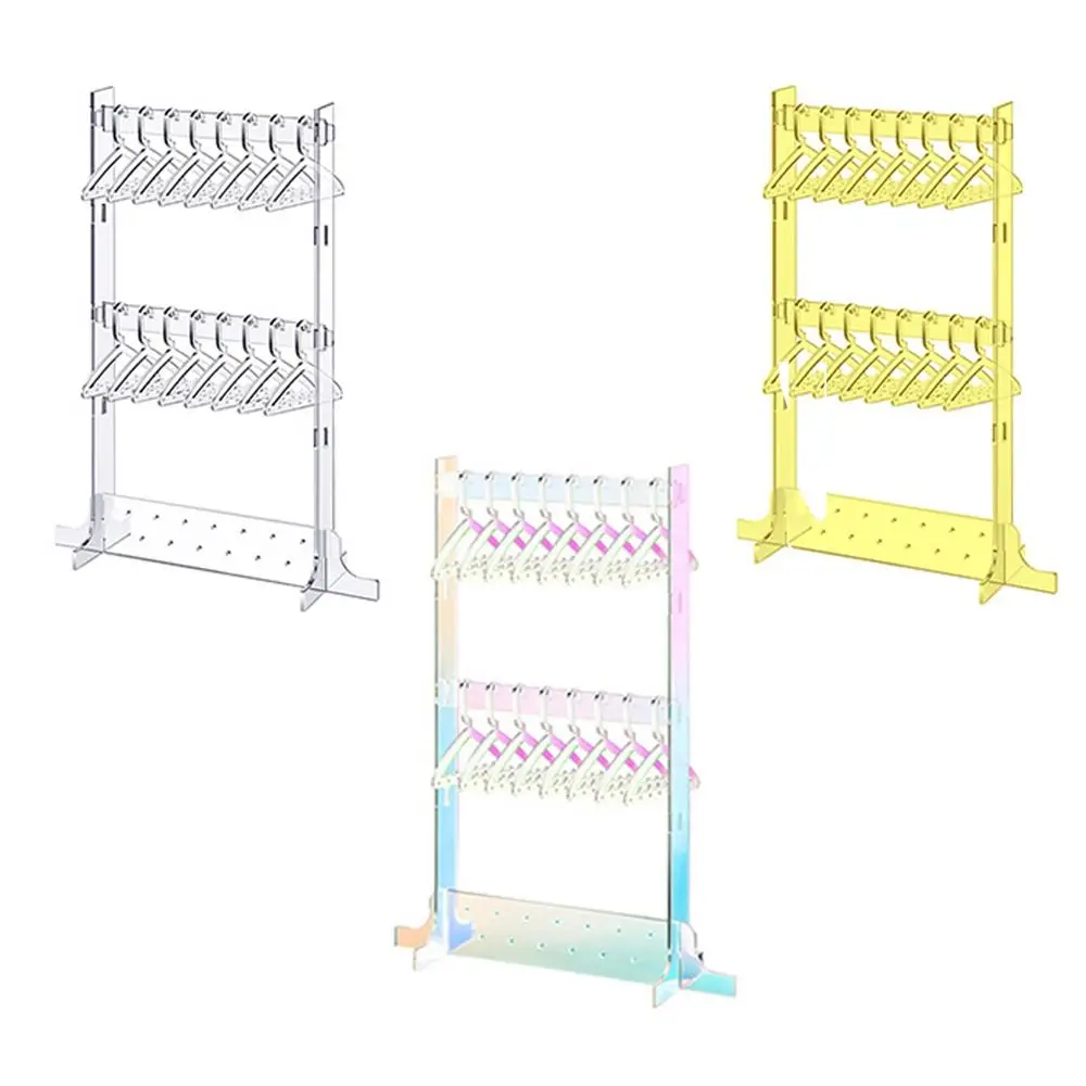 Fashion Accessories Coat Hanger Shape Jewelry Rack Organizer Jewelry Display Transparent Earrings Holders Earring Rack Tabletop