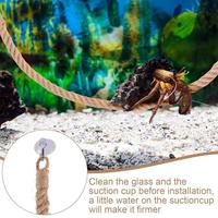 Crab Climbing Rope Toy Sturdy Flexible 21.6in Reptile Climbing Jute Suction Cup Long-Lasting Habitat Decor For Hermit Crab Tree