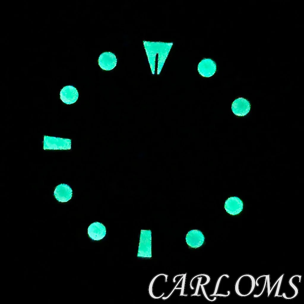 TOP 29mm NH35 NH36 4R35 4R36 White Sterile Luminous Watch Dial At 3 O'clock 3.8 O'clock Case Crown Movement