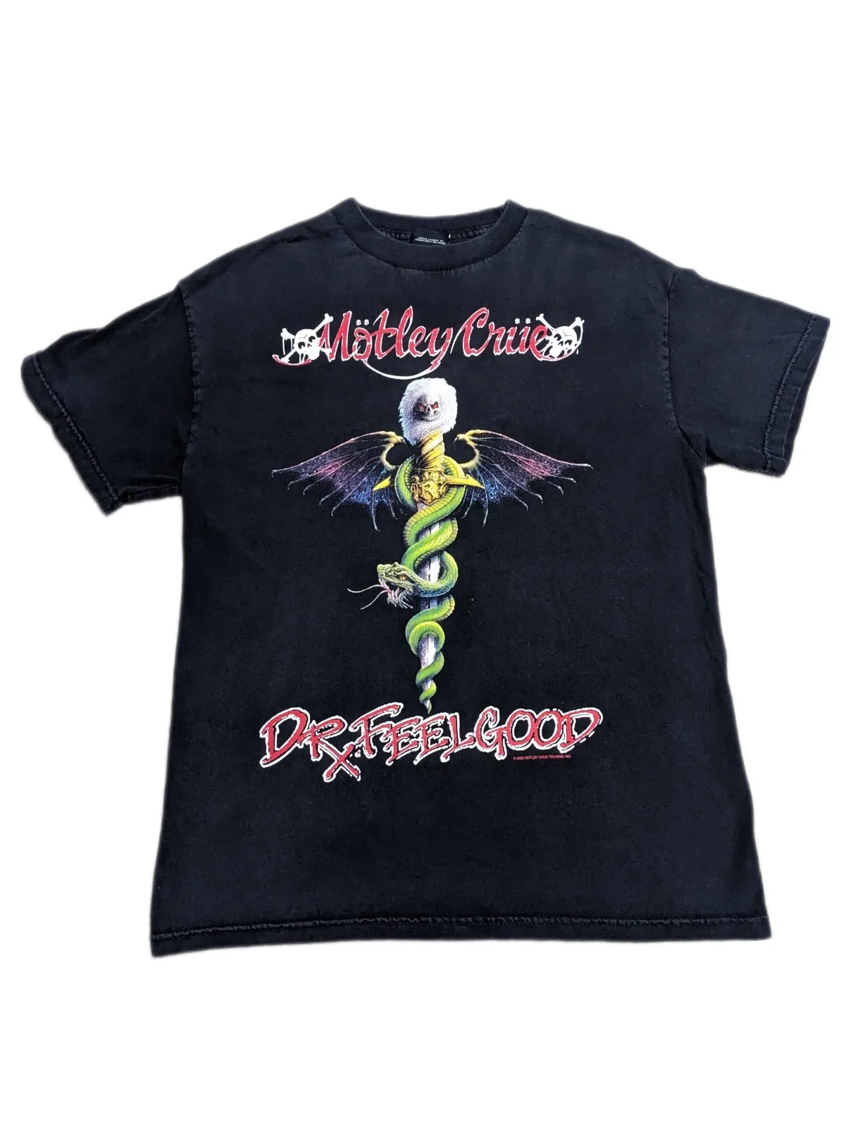 Harajuku Y2k Top Vintage Rock Tops Y2k Punk Print T-Shirts 1990 Motley Crue Dr Feelgood Tour Band T-Shirt Lässige Kleidung Unisex